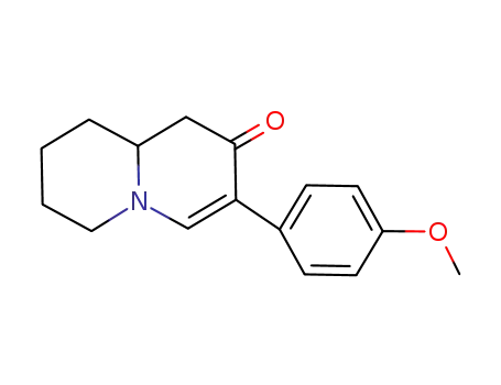 Molecular Structure of 1017601-68-1 (3-(4-methoxyphenyl)-7,8,9,9a-tetrahydro-1H-quinolizin-2(6H)-one)