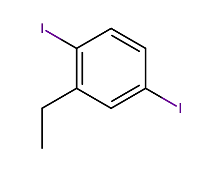 Molecular Structure of 89976-52-3 (Benzene, 2-ethyl-1,4-diiodo-)