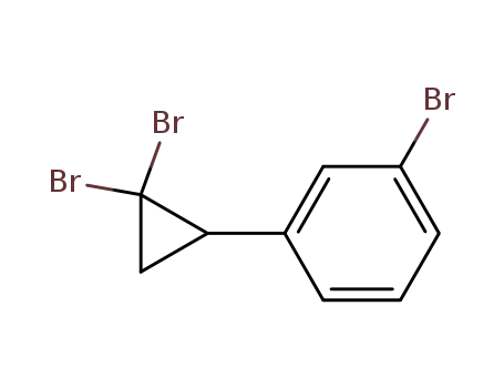 Molecular Structure of 65038-18-8 (Benzene, 1-bromo-3-(2,2-dibromocyclopropyl)-)