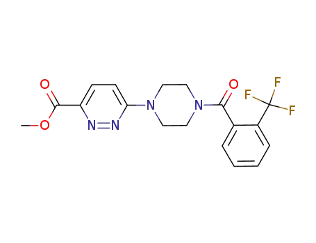 3-Pyridazinecarboxylic acid,
6-[4-[2-(trifluoromethyl)benzoyl]-1-piperazinyl]-, methyl ester