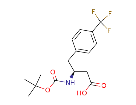 Molecular Structure of 270065-80-0 (BOC-(S)-3-AMINO-4-(4-TRIFLUOROMETHYL-PHENYL)-BUTYRIC ACID)