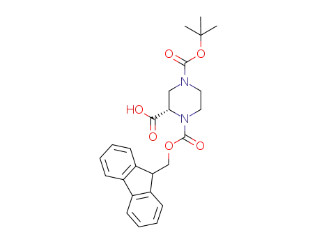 (S)-1-(((9H-Fluoren-9-yl)methoxy)carbonyl)-4-(tert-butoxycarbonyl)piperazine-2-carboxylic acid