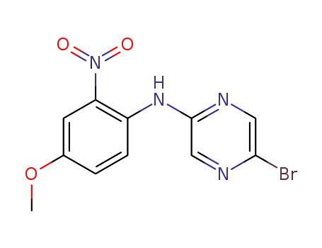 Molecular Structure of 950845-94-0 (5-BROMO-N-(4-METHOXY-2-NITROPHENYL)PYRAZIN-2-AMINE)