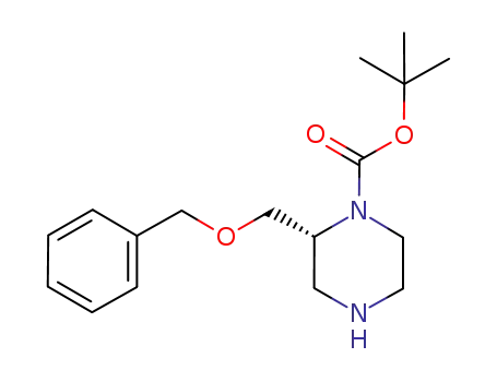 Molecular Structure of 740806-54-6 ((R)-N1-BOC-2-(BENZYLOXYMETHYL)PIPERAZINE)