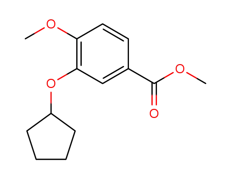 Molecular Structure of 154464-24-1 (METHYL 3-(CYCLOPENTYLOXY)-4-METHOXYBENZOATE)