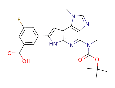 3-[1,6-dihydro-1-methyl-4-((methyl)tert-butoxycarbonylamino)imidazo[4,5-d]pyrrolo[2,3-b]pyridin-7-yl]-5-fluoro-benzoic acid