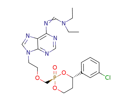 Methanimidamide,
N'-[9-[2-[[(2S,4S)-4-(3-chlorophenyl)-2-oxido-1,3,2-dioxaphosphorinan-
2-yl]methoxy]ethyl]-9H-purin-6-yl]-N,N-diethyl-