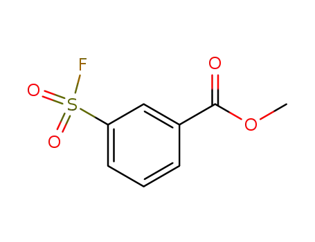 Molecular Structure of 124397-36-0 (Benzoic acid, 3-(fluorosulfonyl)-, methyl ester)