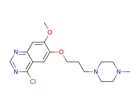 Molecular Structure of 894426-67-6 (Quinazoline, 4-chloro-7-methoxy-6-[3-(4-methyl-1-piperazinyl)propoxy]-)
