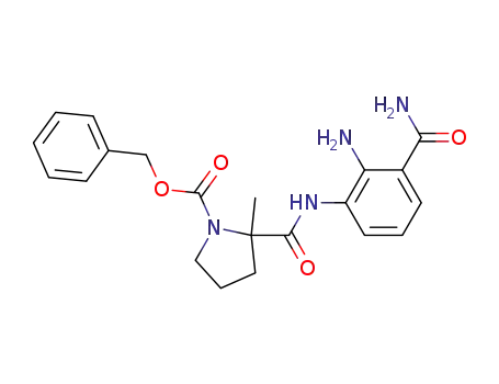 Molecular Structure of 912444-71-4 (benzyl 2-(2-amino-3-carbamoylphenylcarbamoyl)-2-methylpyrrolidine-1-carboxylate)