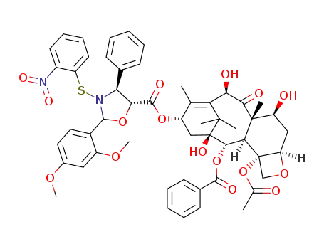 2-2-(2,4-dimethoxyphenyl)-3-(2-nitrobenzensulfenyl)-4<sup>(5)</sup>-phenyl-5(R)-oxazolidine carboxylic acid 10-deacetylbaccatin III 13-yl-ester