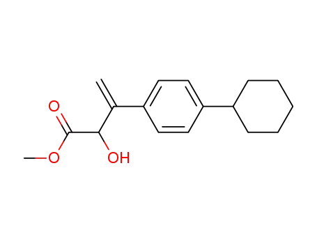 Molecular Structure of 58869-32-2 (Benzenepropanoic acid, 4-cyclohexyl-a-hydroxy-b-methylene-, methyl
ester)