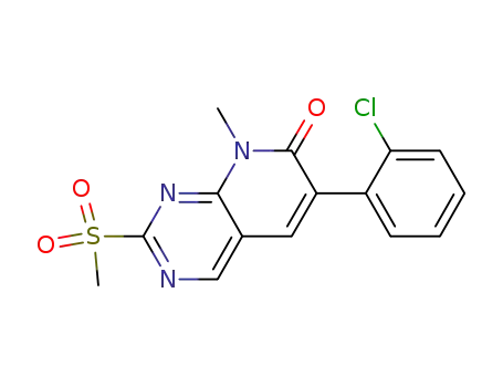 Pyrido[2,3-d]pyrimidin-7(8H)-one,
6-(2-chlorophenyl)-8-methyl-2-(methylsulfonyl)-
