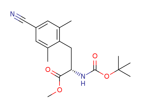 methyl (S)-2-((tert-butoxycarbonyl)amino)-3-(4-cyano-2,6-dimethylphenyl)propanoate