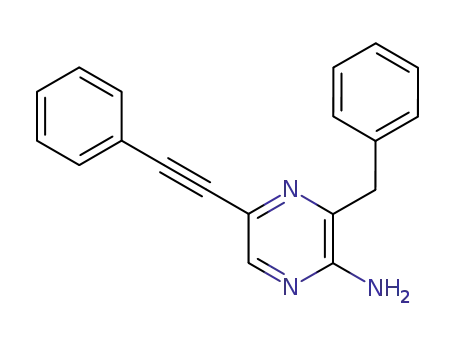 2-amino-3-benzyl-5-(phenylethynyl)pyrazine