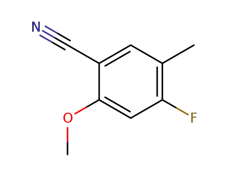 Molecular Structure of 314298-16-3 (Benzonitrile, 4-fluoro-2-methoxy-5-methyl- (9CI))