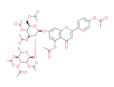 4',5-diacetoxy-7-[hexa-O-acetyl-(2-O-α-L-rhamnopyranosyl-β-D-glucopyranosyl)oxy]flavone