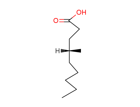Molecular Structure of 124918-65-6 (Nonanoic acid, 4-methyl-, (4R)-)
