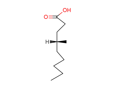 Molecular Structure of 124918-65-6 (Nonanoic acid, 4-methyl-, (4R)-)