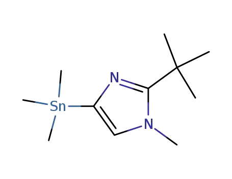 Molecular Structure of 936718-20-6 (2-tert-Butyl-1-methyl-4-(trimethylstannyl)-1H-imidazole)