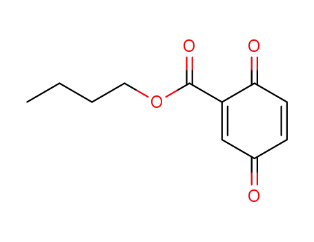 Molecular Structure of 62830-99-3 (1,4-Cyclohexadiene-1-carboxylic acid, 3,6-dioxo-, butyl ester)