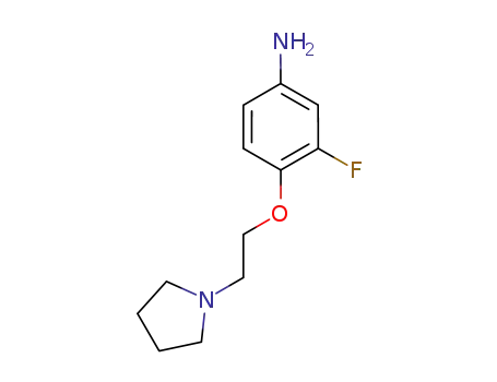 Molecular Structure of 837421-94-0 (3-Fluoro-4-(2-pyrrolidin-1-yl-ethoxy)-phenylamine)