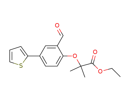Propanoic acid, 2-[2-formyl-4-(2-thienyl)phenoxy]-2-methyl-, ethyl ester