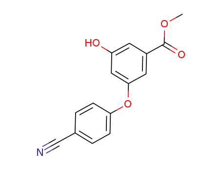 Molecular Structure of 915949-06-3 (methyl 3-(4-cyanophenoxy)-5-hydroxybenzoate)