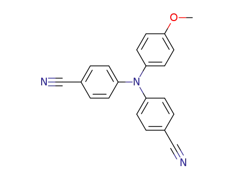 Molecular Structure of 180416-10-8 (Benzonitrile, 4,4'-[(4-methoxyphenyl)imino]bis-)