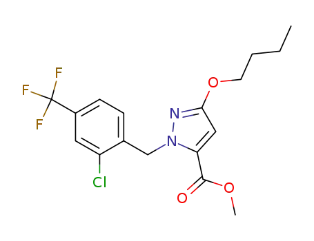 methyl 3-butoxy-1-[2-chloro-4-(trifluoromethyl)benzyl]-1H-pyrazole-5-carboxylate