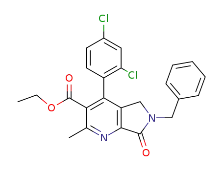 5H-Pyrrolo[3,4-b]pyridine-3-carboxylic acid,
4-(2,4-dichlorophenyl)-6,7-dihydro-2-methyl-7-oxo-6-(phenylmethyl)-,
ethyl ester
