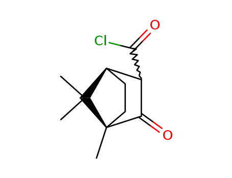 Molecular Structure of 129940-80-3 (Bicyclo[2.2.1]heptane-2-carbonyl chloride, 4,7,7-trimethyl-3-oxo-, (1R-exo)- (9CI))