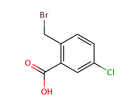 Molecular Structure of 37156-28-8 (Benzoic acid, 2-(broMoMethyl)-5-chloro-)