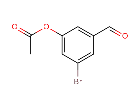 Molecular Structure of 770718-97-3 (Benzaldehyde, 3-(acetyloxy)-5-bromo-)