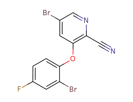 Molecular Structure of 1065609-78-0 (5-bromo-3-(2-bromo-4-fluorophenoxy)picolinonitrile)