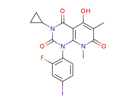 3-cyclopropyl-1-(2-fluoro-4-iodophenyl)-5-hydroxy-6,8-dimethylpyrido[2,3-d]pyrimidine-2,4,7(1H,3H,8H)-trione CAS No.871700-24-2