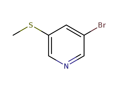 Molecular Structure of 142137-18-6 (3-BROMO-5-(METHYLTHIO)PYRIDINE)