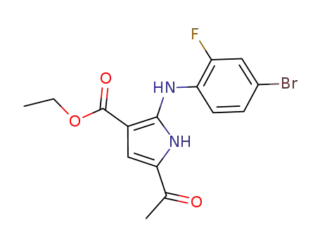 ethyl 5-acetyl-2-((4-bromo-2-fluorophenyl)amino)-1H-pyrrole-3-carboxylate