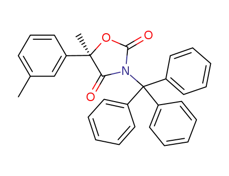 Molecular Structure of 877681-25-9 ((5R)-5-methyl-5-(3-methylphenyl)-N-trityl-oxazolidine-2,4-dione)