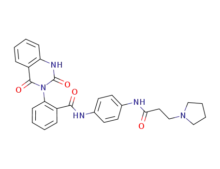 N-(4-(3-(pyrrolidin-1-yl)propanamido)phenyl)-2-(1,2-dihydro-2,4-dioxoquinazolin-3(4H)-yl)benzamide