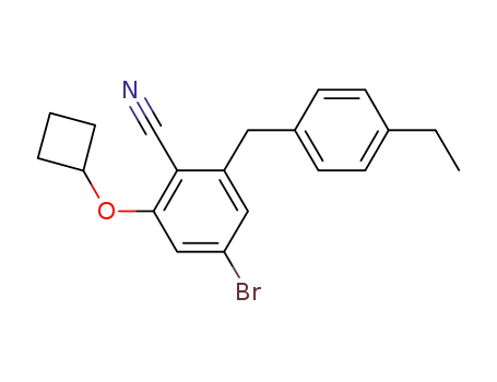 1-bromo-4-cyano-3-cyclobutoxy-5-(4-ethyl-benzyl)-benzene