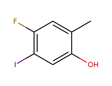 Molecular Structure of 900175-53-3 (Phenol, 4-fluoro-5-iodo-2-methyl-)