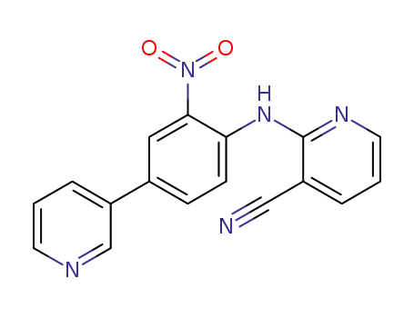 3-Pyridinecarbonitrile, 2-[[2-nitro-4-(3-pyridinyl)phenyl]amino]-