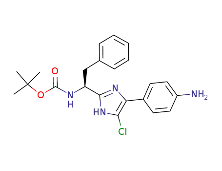 (S)-tert-butyl 1-(4-(4-aminophenyl)-5-chloro-1H-imidazol-2-yl)-2-phenylethylcarbamate