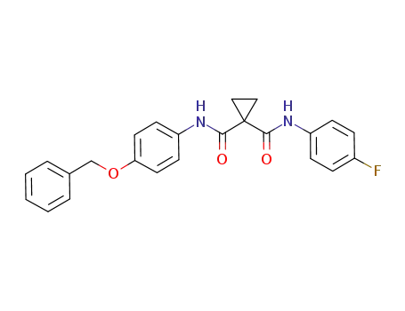 Molecular Structure of 849217-59-0 (1,1-Cyclopropanedicarboxamide,
N-(4-fluorophenyl)-N'-[4-(phenylmethoxy)phenyl]-)