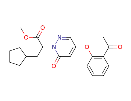 2-[4-(2-acetyl-phenoxy)-6-oxo-6H-pyridazin-1-yl]-3-cyclopentyl-propionic acid methyl ester