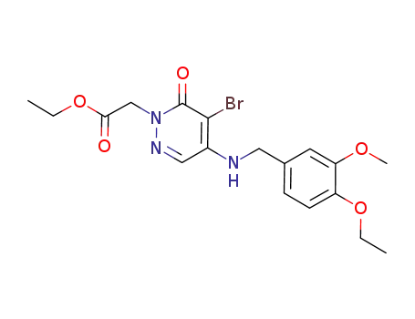 ethyl 2-[5-bromo-4-(4-ethoxy-3-methoxybenzylamino)-6-oxopyridazin-1(6H)-yl]acetate