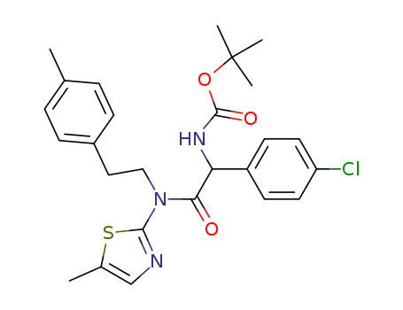 (R,S)-{(4-Chloro-phenyl)-[(5-methyl-thiazol-2-yl)-(2-p-tolyl-ethyl)-carbamoyl]-methyl}-carbamic acid tert-butyl ester