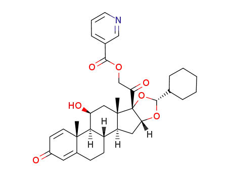 nicotinic acid [[11β,16α]-[[((R)-cyclohexylmethylene)bis(oxy)]-11-hydroxypregna-1,4-diene-3,20-dion-21-yl]]ester