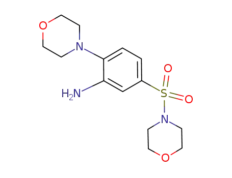Molecular Structure of 325748-56-9 (5-(MORPHOLINE-4-SULFONYL)-2-MORPHOLIN-4-YL-PHENYLAMINE)